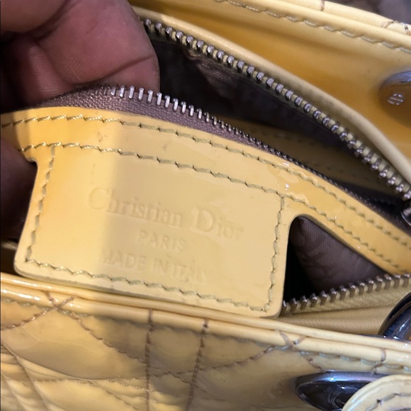 Dior Yellow  vintage Patent Leather Satchel - Picture 8 of 9